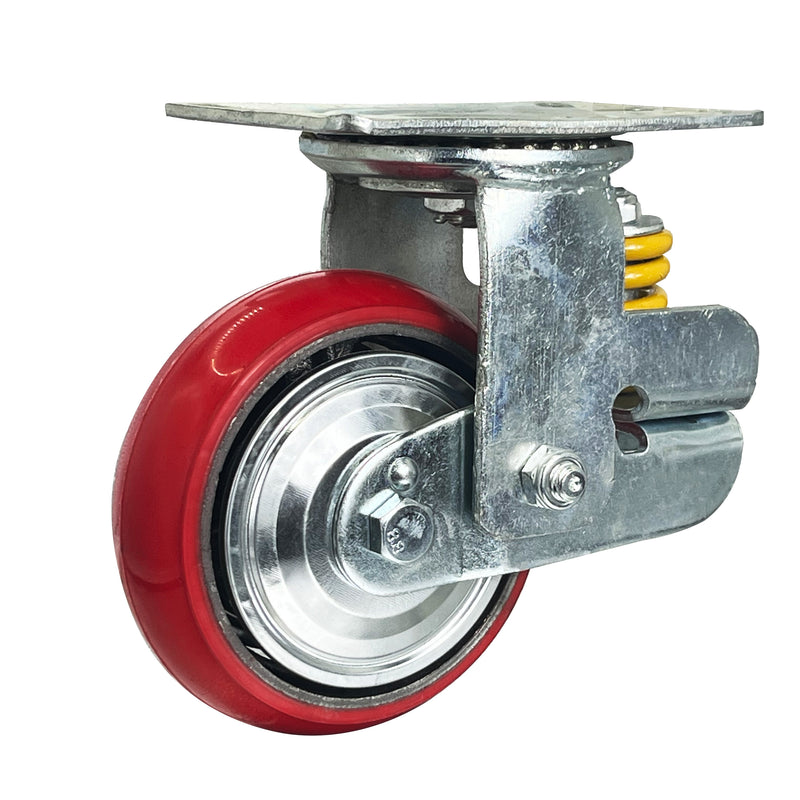 Shock-Absorbing Caster - Zinc Bracket