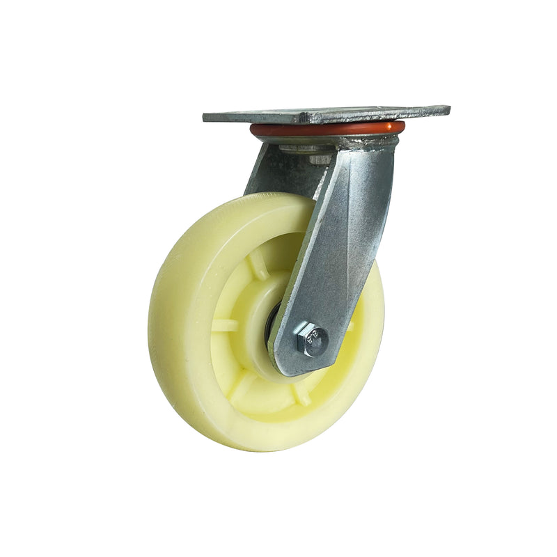 Heavy Duty White Solid-Wheel Caster